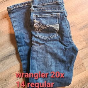 Boys wrangler 20x jeans 14 regular